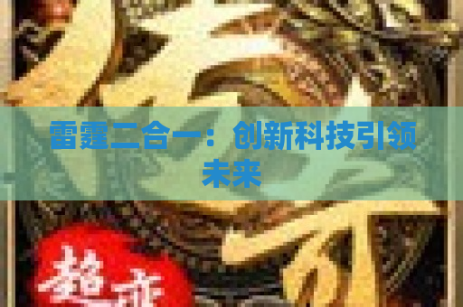 雷霆二合一：创新科技引领未来